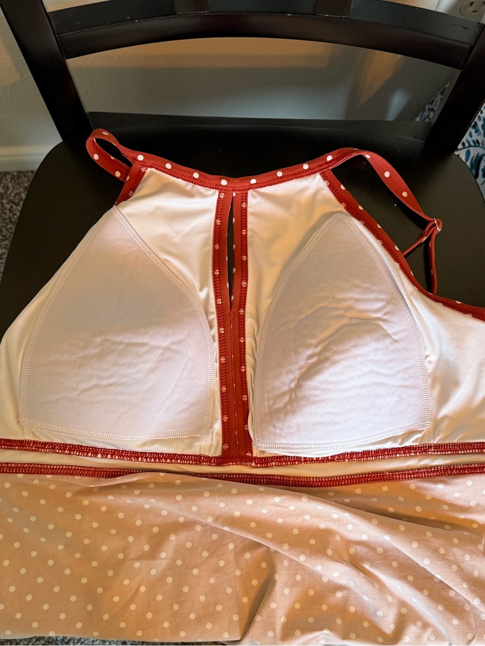 Lands' End SWIM Polka Dot Swim top+skirt - Picture 6 of 11